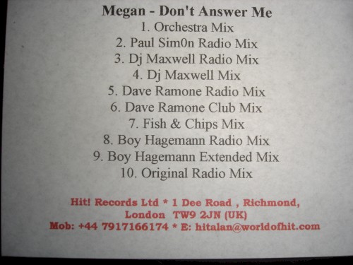 Don't Answer Me - Extended Mix